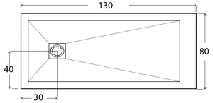 Piatto Doccia in Pietra 75x140 cm Bonussi Ardesia Stone Side Grigio Antracite
