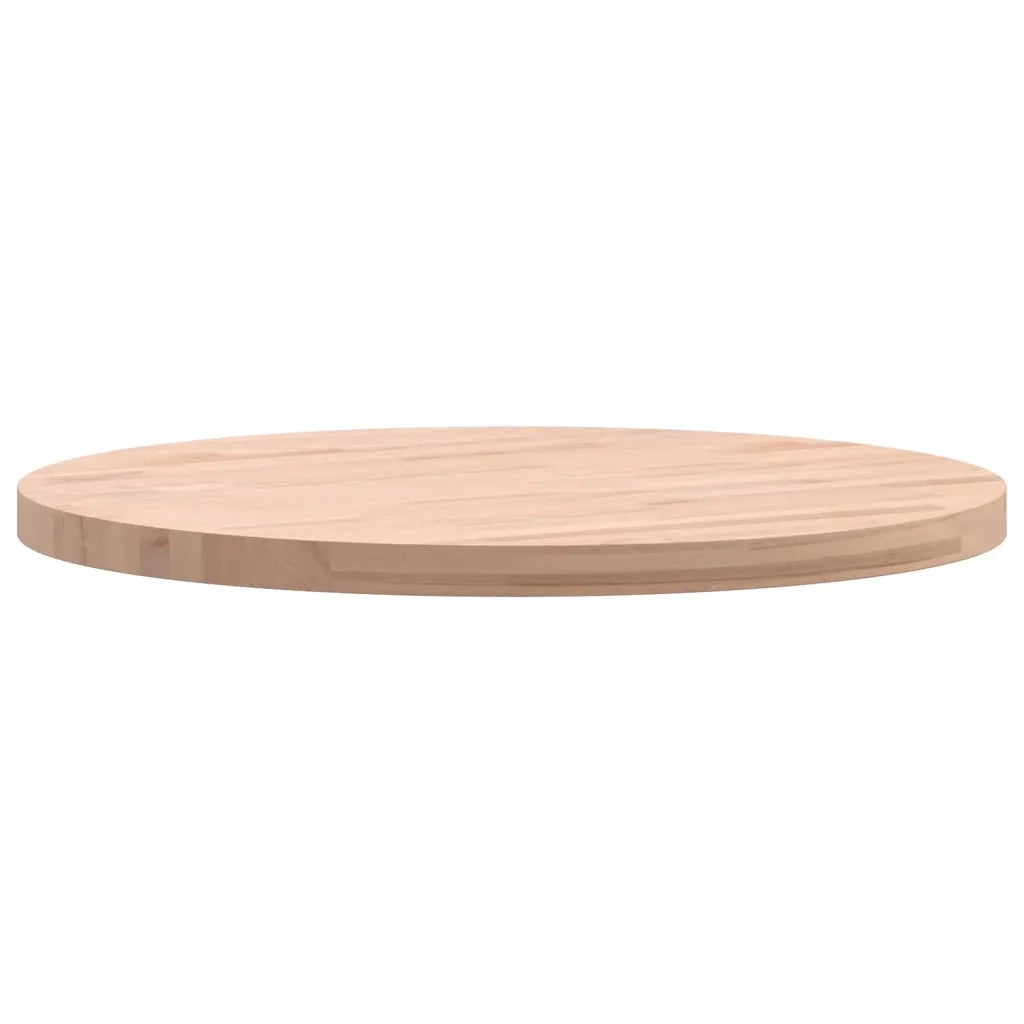 Piano per Tavolo Ã˜50x2,5 cm Rotondo in Legno Massello di Faggio