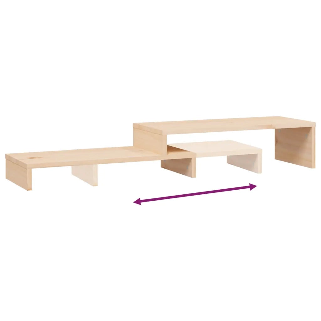 Supporto per Monitor (52-101)x22x14 cm Legno Massello di Pino cod mxl 69486