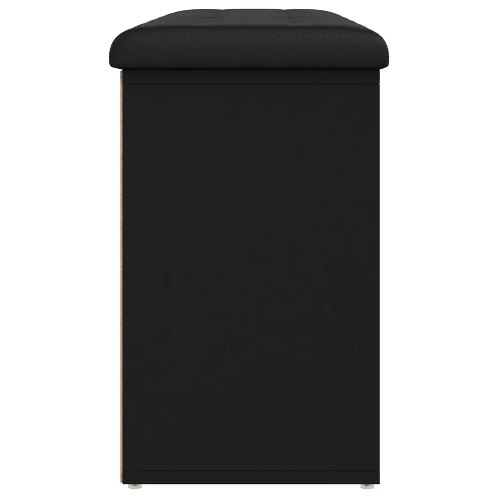 Panca Porta Scarpe-Sgabello-Panca Scarpiera Nera 102x32x50 cm in Legno Multistrato 772478