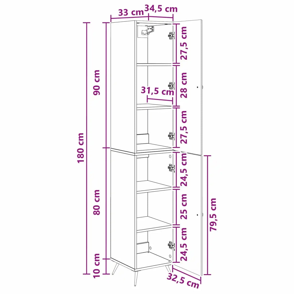 Set di armadi 2 pz Legno ingegnerizzato 3416879