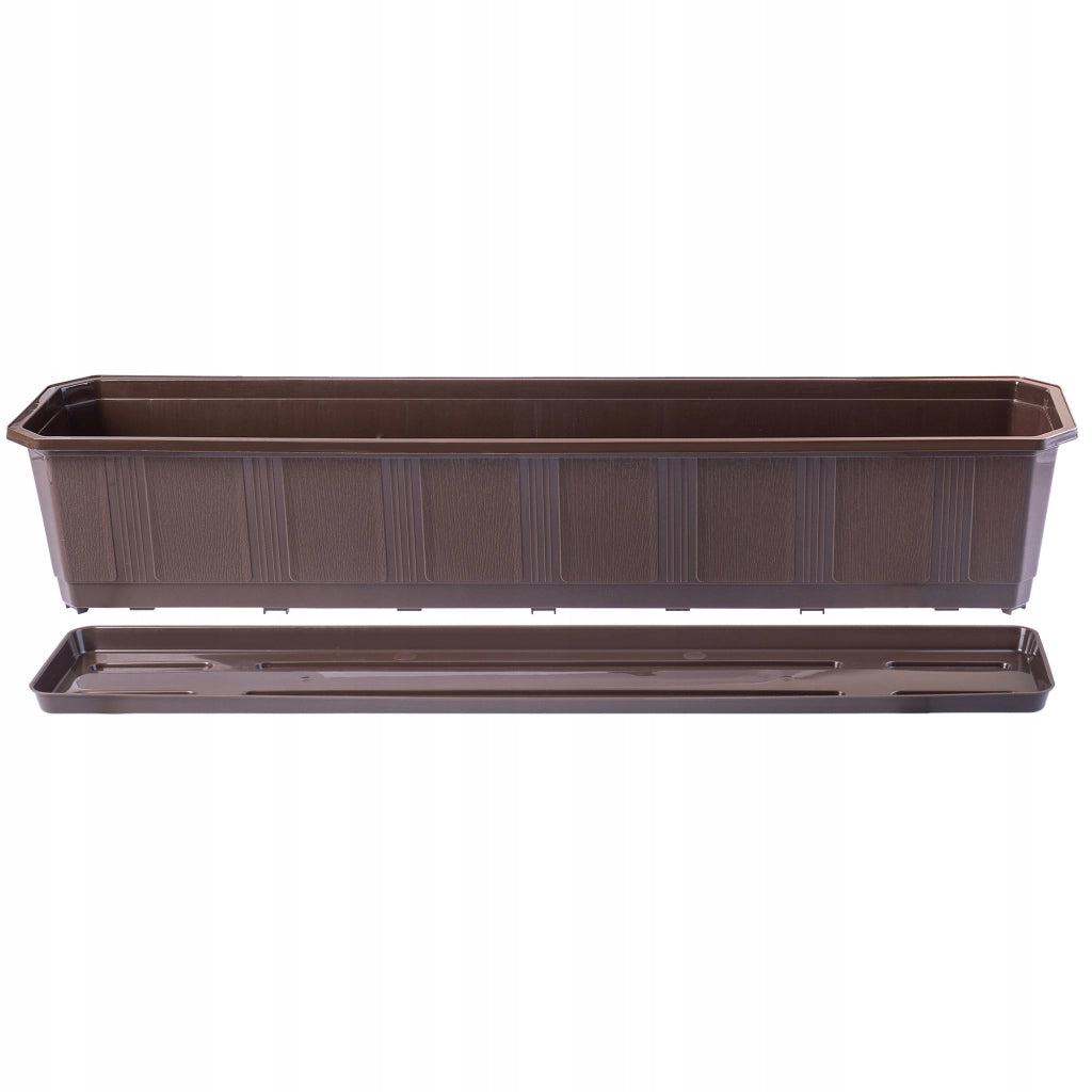 Vaso da fiori per balcone KADAX da 80 cm con supporto e manici