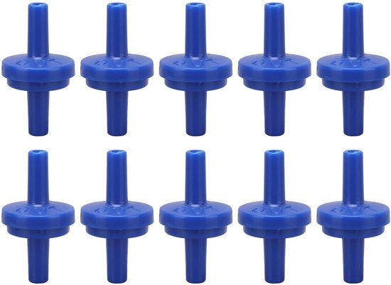 Blocco di ritorno in plastica PP - 4mm blu - Stop allagamento - Protezione per membrana - Adatto per tubi - 10 pezzi