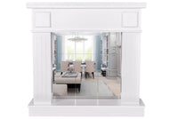 Camino Decorativo da Pavimento 99,7x103,4x27 cm con Specchio  Marina Plus Bianco