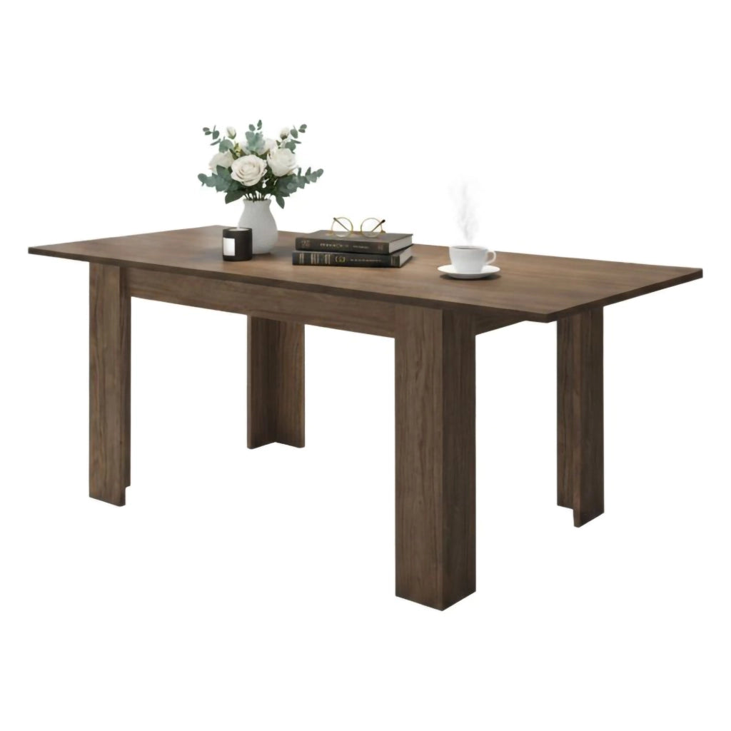 Marene, Tavolo Allungabile Allungabile, 200x90x75h cm Marrone Rovere