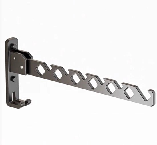 Cancello per abbigliamento - Pieghevole - Regalo per il padre - Sostegno per abbigliamento pieghevole - 35 cm - Fissaggio alla parete - Regalo per papà - Cancello per abbigliamento - Stendino per abbigliamento - (grigio)