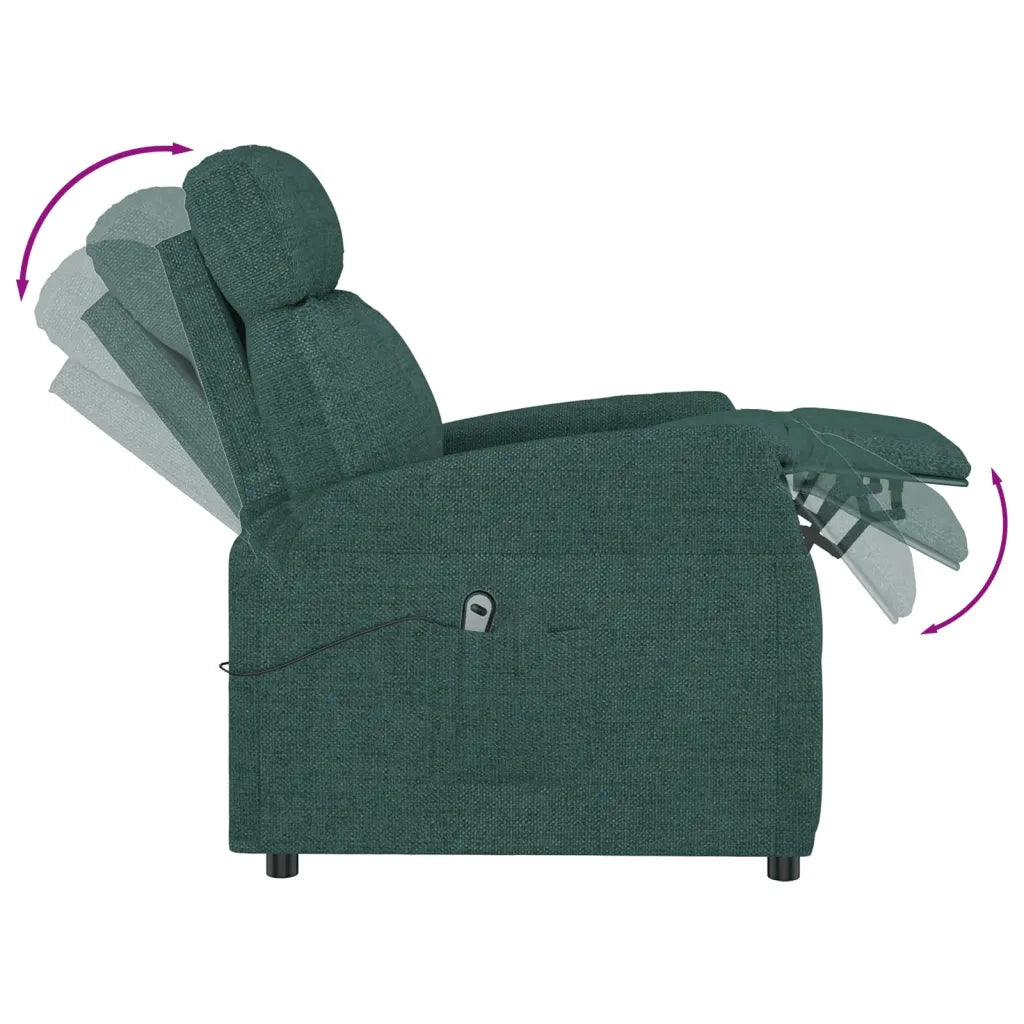 Poltrona Alzapersona Reclinabile Verde Scuro in Tessuto cod mxl 26271