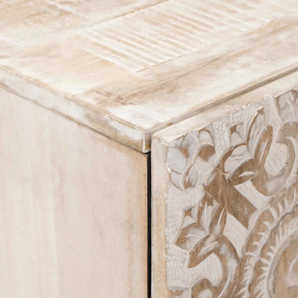 Credenza con Ripostiglio Bianco 60 x 33,5 x 75 cm
