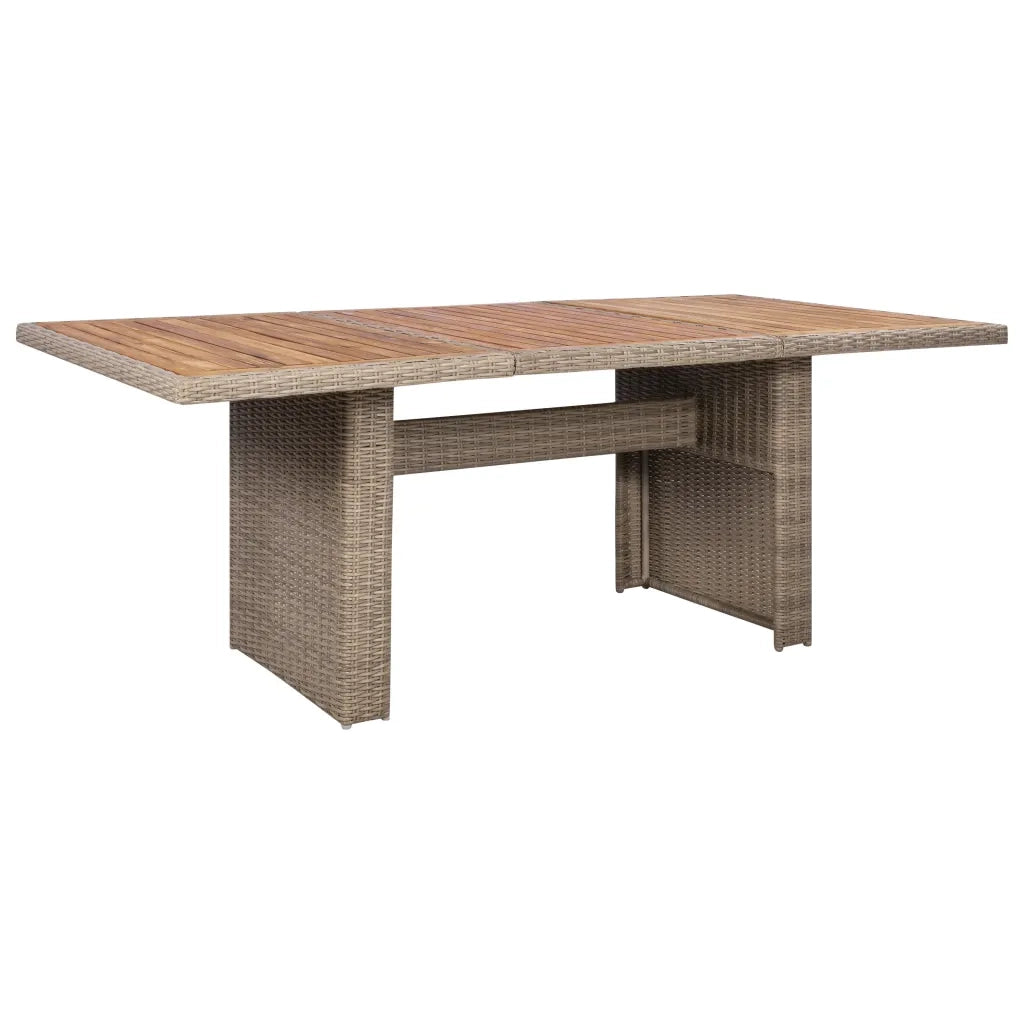 Set da Pranzo da Giardino 7 pz con Cuscini in Polyrattan 3057814