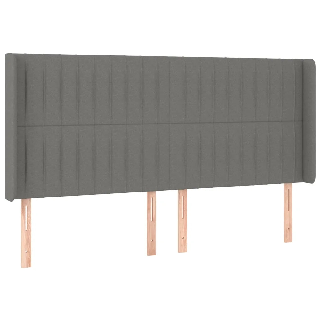 Testiera a LED-Testata con LED GrigioScuro 163x16x118/128cm inTessuto 678308