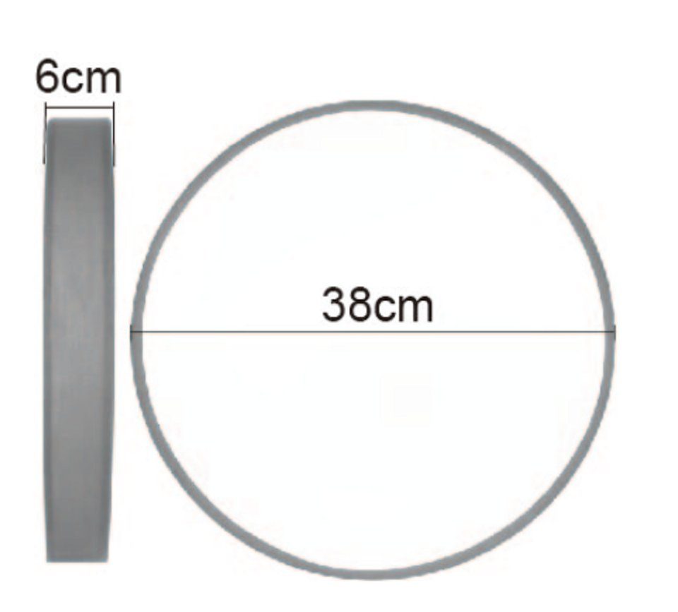 ZMH Lampada da soffitto LED 38cm paralume tessuto rotondo 38W per camera letto