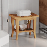 Tavolino da Bagno-Tavolo da bagno 50x35x45 cm in Legno Massello di Teak