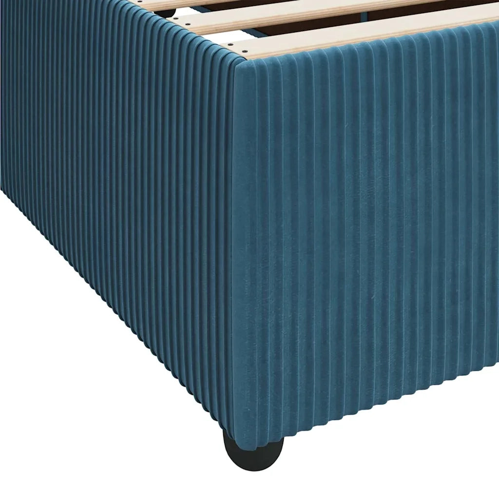 vidaXL Struttura letto con materasso Blu 90 x 200 cm Velluto
