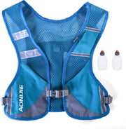 Vestito da Trail con 2 Ossigenatori, Spazio per Sacchetto di Acqua e Telefono, Zaino da Trail, Vestito da Corso, Vestito da Allenamento, Bevande, Riflettente