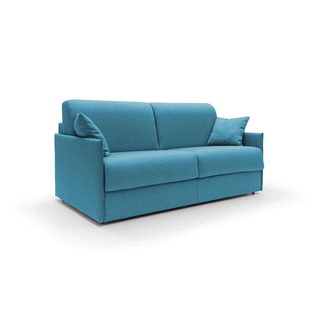 Evans Divano letto matrimoniale in tessuto impermeabile T13 149 cm (mat. 120x197) azzurro
