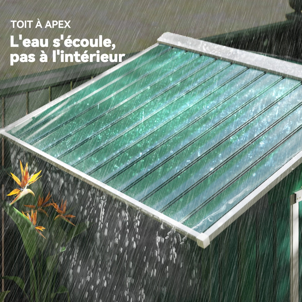 Casetta da Giardino ¨C zephmum ¨C Verde Acciaio 213x130x185 cm