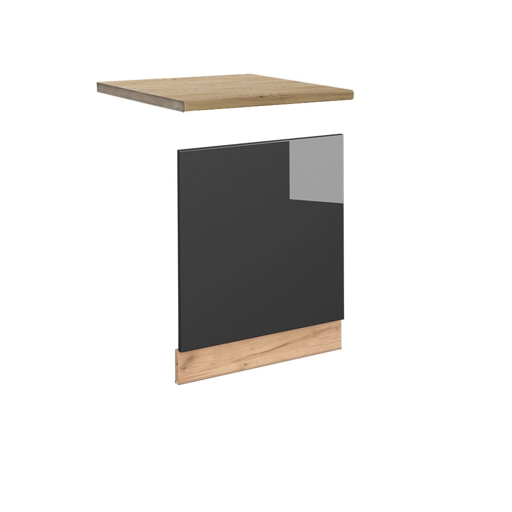 Pannello frontale Fame-Line Antracite lucido/Rovere dorato 60 cm, PL Rovere Vicco