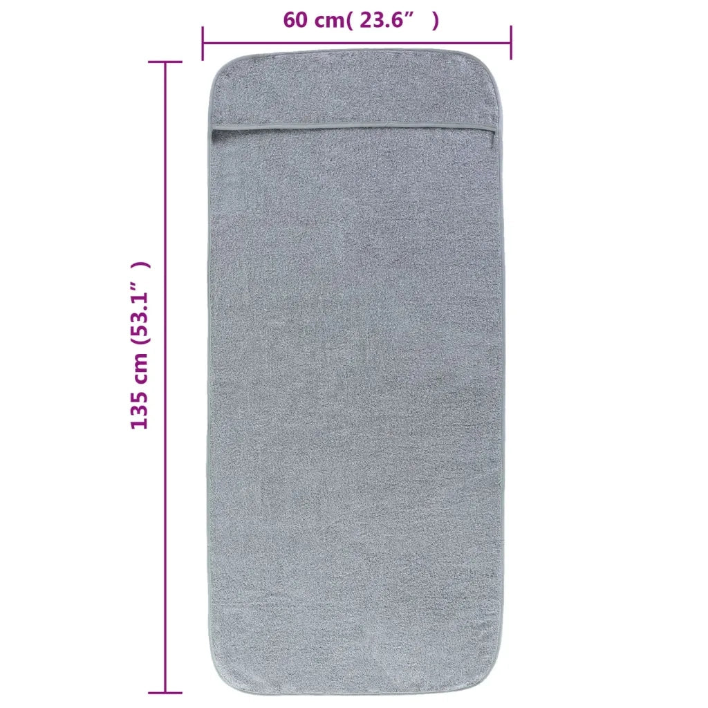Asciugamani da Spiaggia 4 pz Grigi 60x135 cm in Tessuto 400 GSM CFW4485300