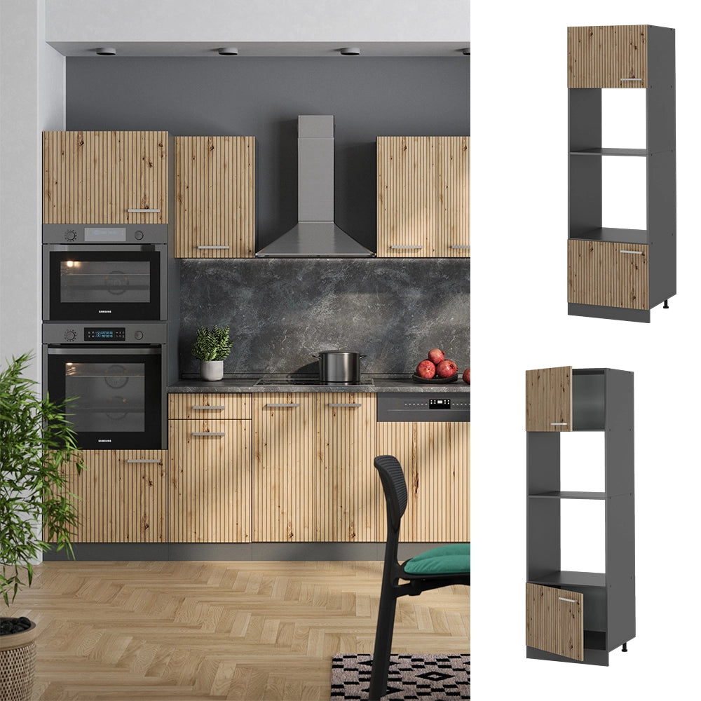 Vicco Set mobili bagno Rovere artigianale 60 cm