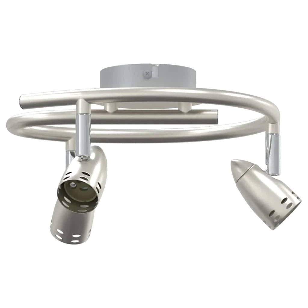 Faretto da soffitto moderno 27 x 10 x 12 cm illuminazione rotante e concentrata stile minimalista metallo nichelato 02_0058325