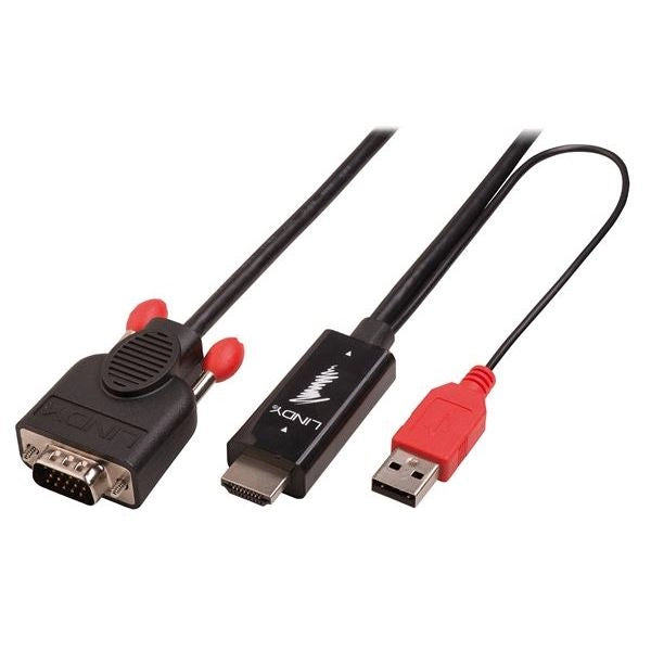 Lindy 41456 cavo e adattatore video 2 m hdmi vga (d-sub) nero