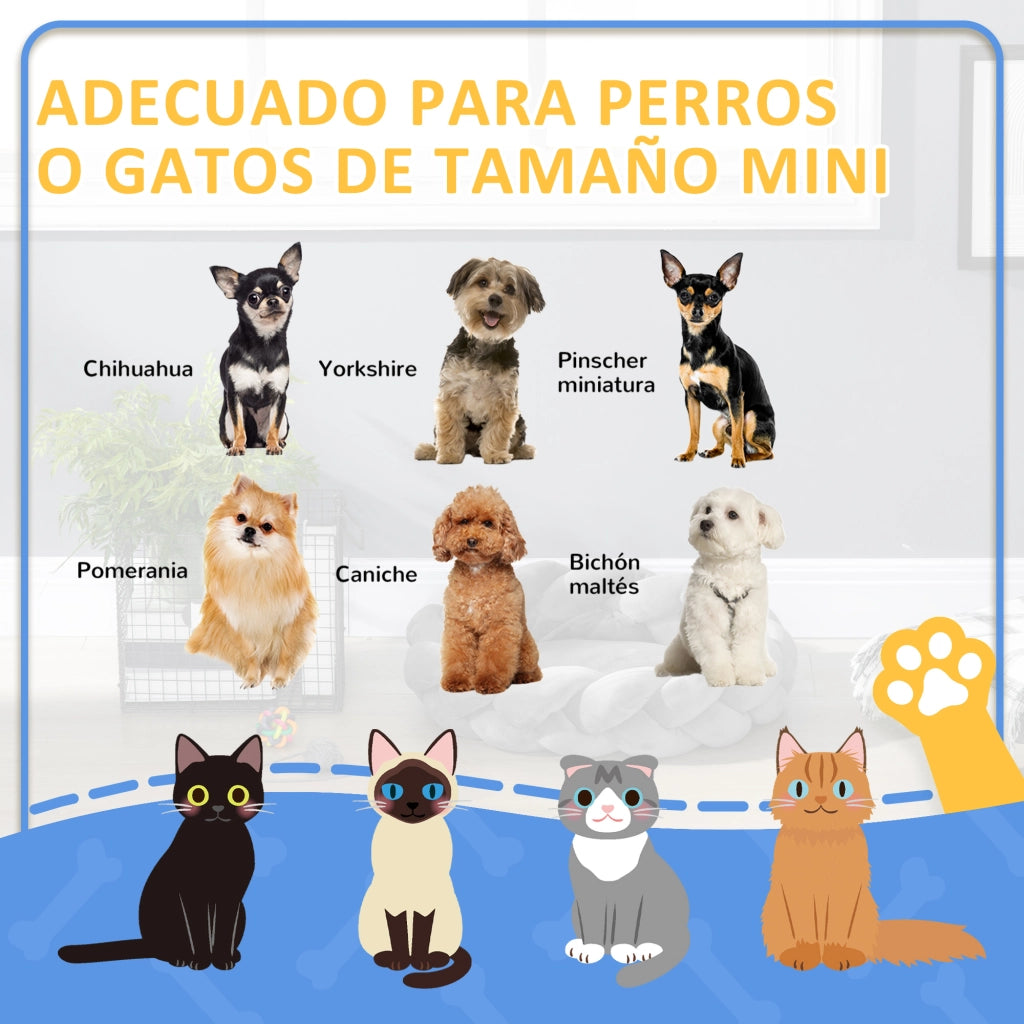 Cuccia per Cani Piccoli ¨C Xylo ¨C Grigio con Cuscino Lavabile 55x55x14 cm