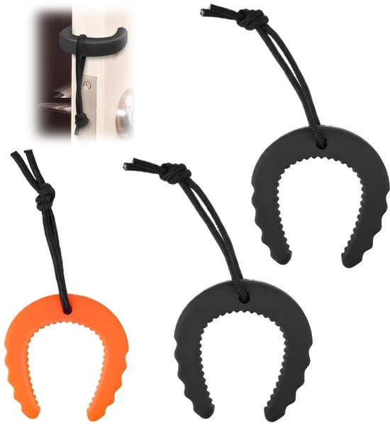 Pacchetto di 3 protezioni per maniglie di porta, stopper di porta con maniglia di porta, maniglia di protezione per porte, adatto per animali domestici, bambini e neonati, protezione per le dita, prevenzione del bloccaggio della porta