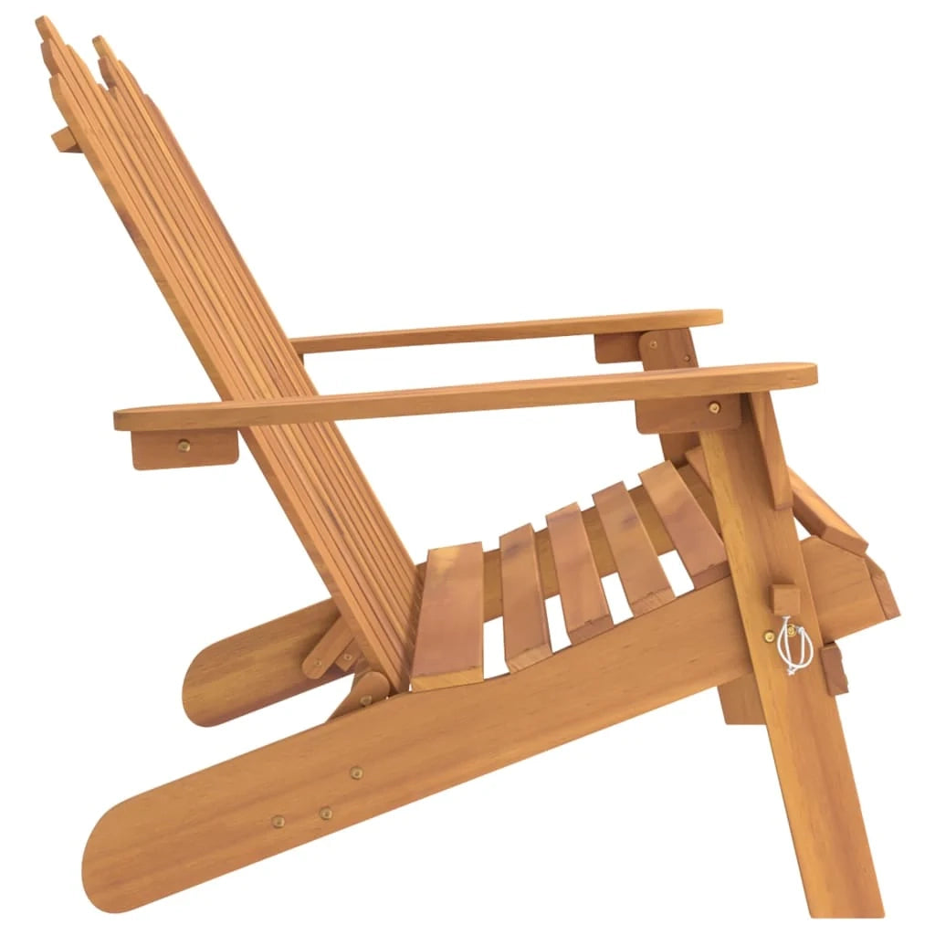 Panchina da giardino arredo per esterni stile Adirondack 126 x 84 x 90 cm legno massello di acacia 02_0011337