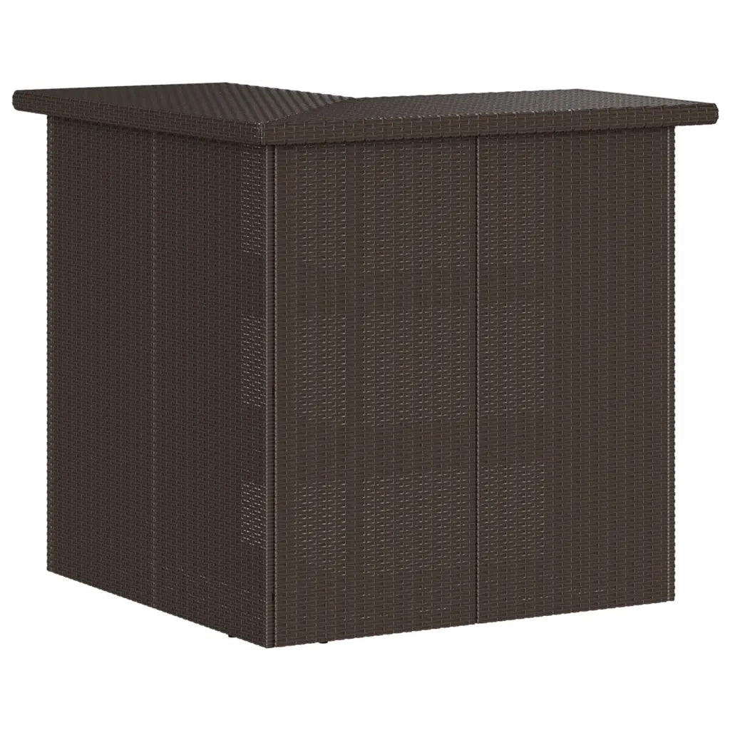 vidaXL Set Bar da Giardino 3 pz con Cuscini in Polyrattan Marrone