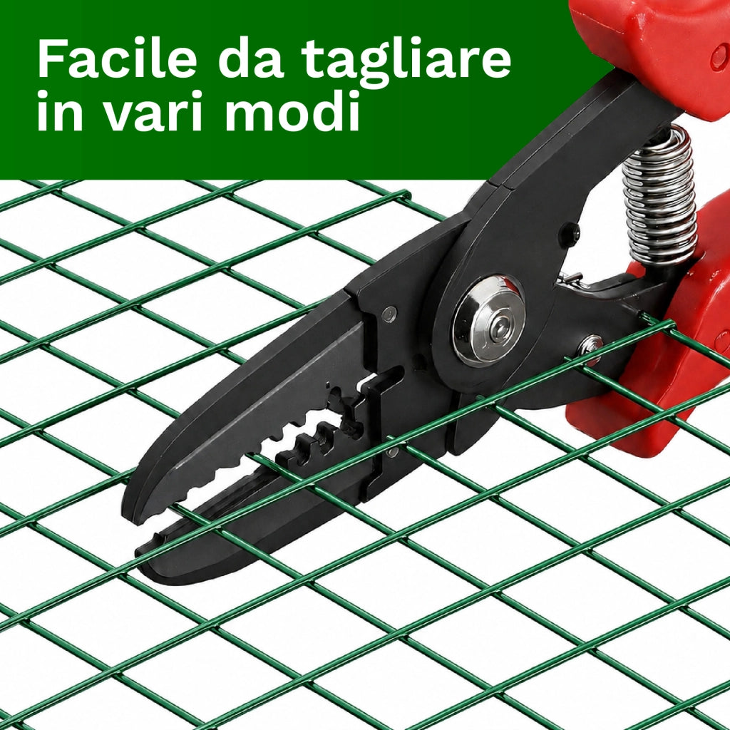 Rete Metallica Verde Rivestita in PVC Maglia Quadrata 12x12 mm per Recinzioni Giardino Orto Pollai Protezione Alberi Rete Elettrosaldata Rigida Varie Misure  0.5x5Metri