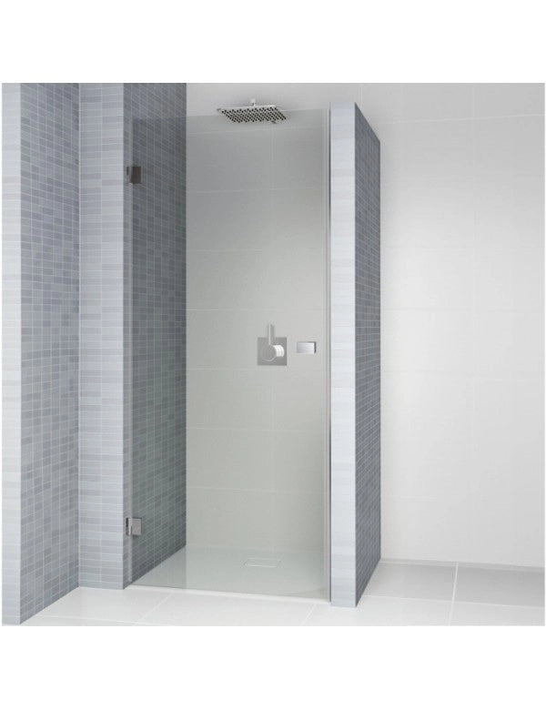 Porta doccia a battente dritta con cerniere cromate SCANDIC NXT 101 RIHO 80x200 cm