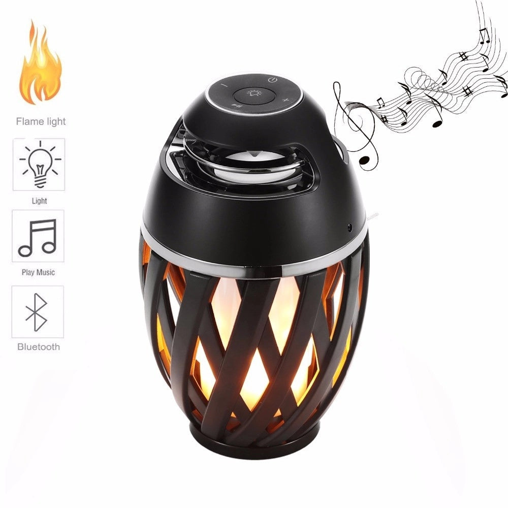 Trade Shop - Cassa Speaker Flame Light Led Bluetooth Portatile Senza Fili Tf Mp3 Bt4.2 -