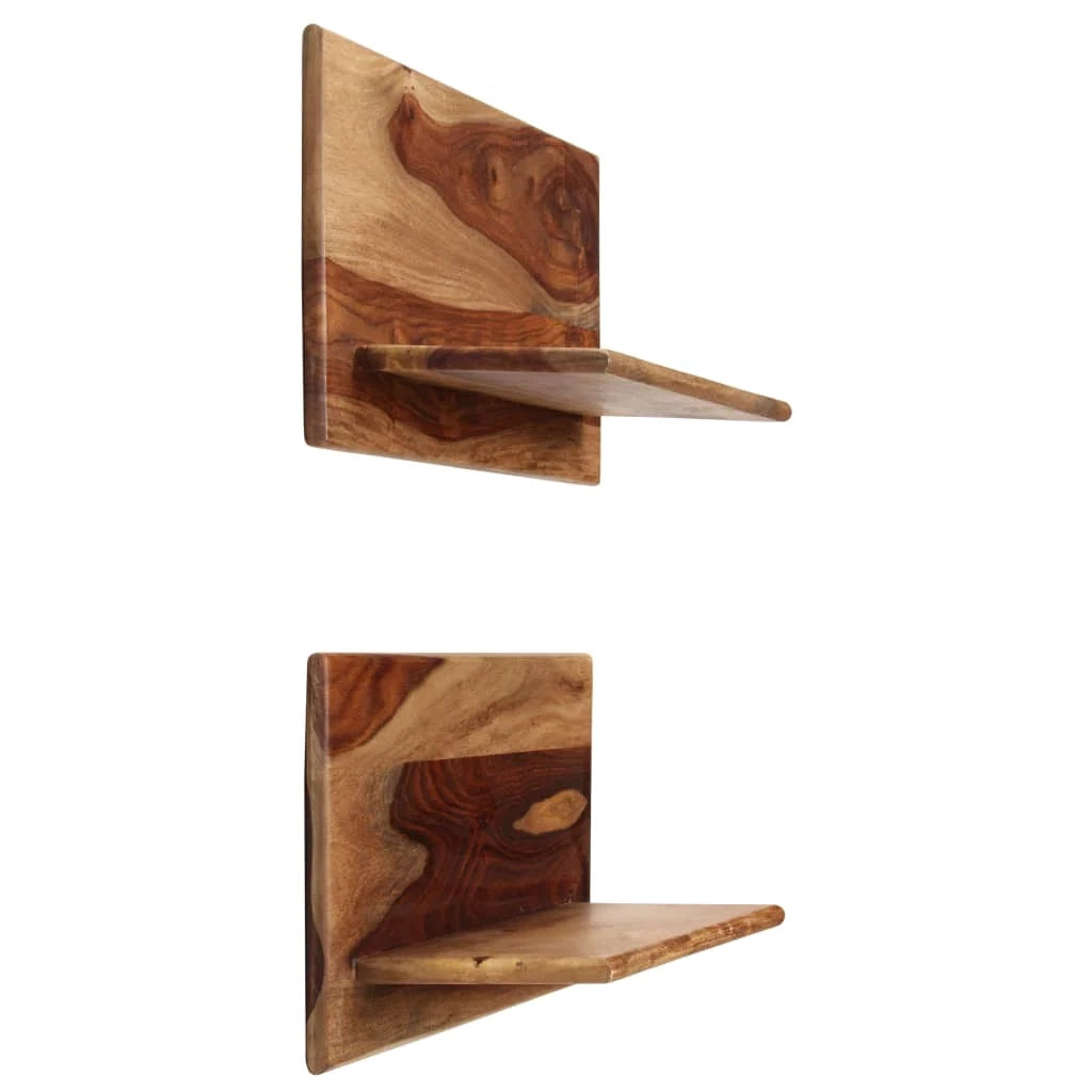 Mobiletto portaoggetti da parete di design 2 pezzi 58 cm legno massello 2702233/2