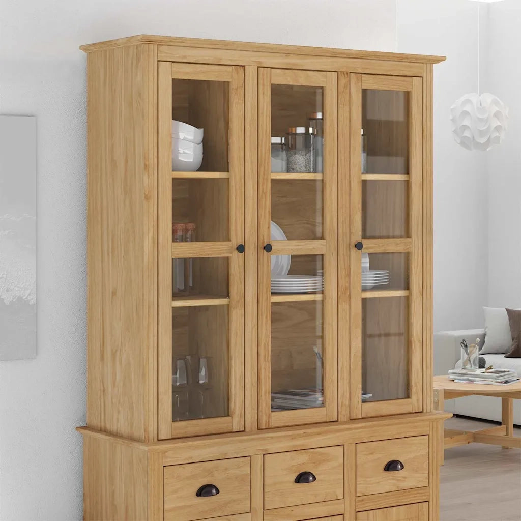 Armadio con Porte in Vetro BODO Marrone miele CFW4415884