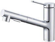 Uscita alta pressione da cucina, doppia doccia per l'acqua calda, cucina con sifon e spruzzatore estensibile, miscelatore unico per cucina, 120° girevole, economizzatore d'acqua, inclusi accessori, cromato