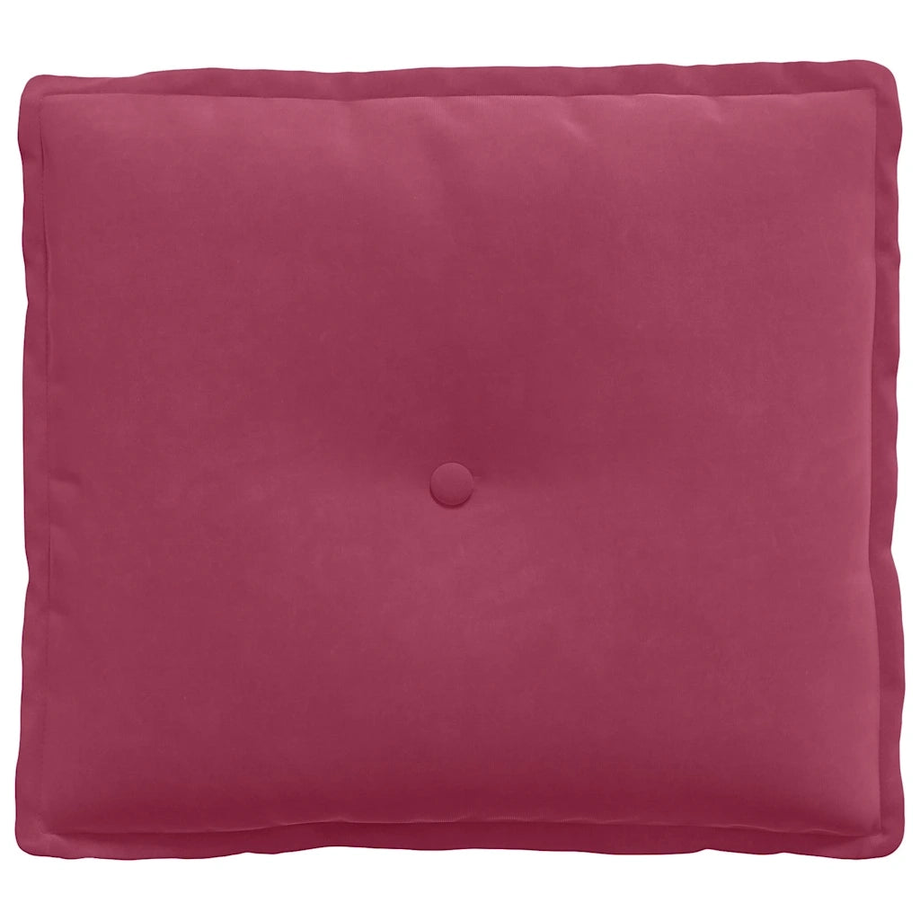 Cuscino per Schiena Rosso Vino 50 x 45 cm Tessuto in Cords 42014637