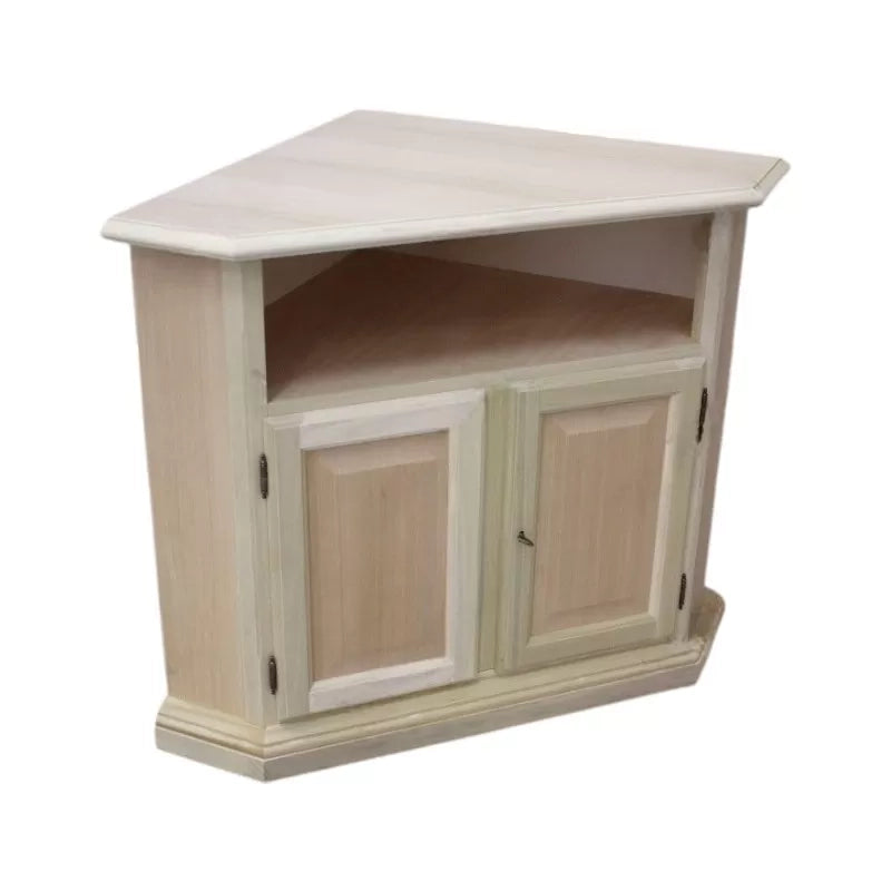 Porta tv angolare in legno classico 2 porte grezzo l.73 x 73 h.86 (927) - Mobili 2G