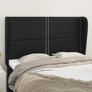 Testiera ad Orecchio-Testata con Orecchie Nera 147 x 23 x 118/128 cm in Similpelle 678948