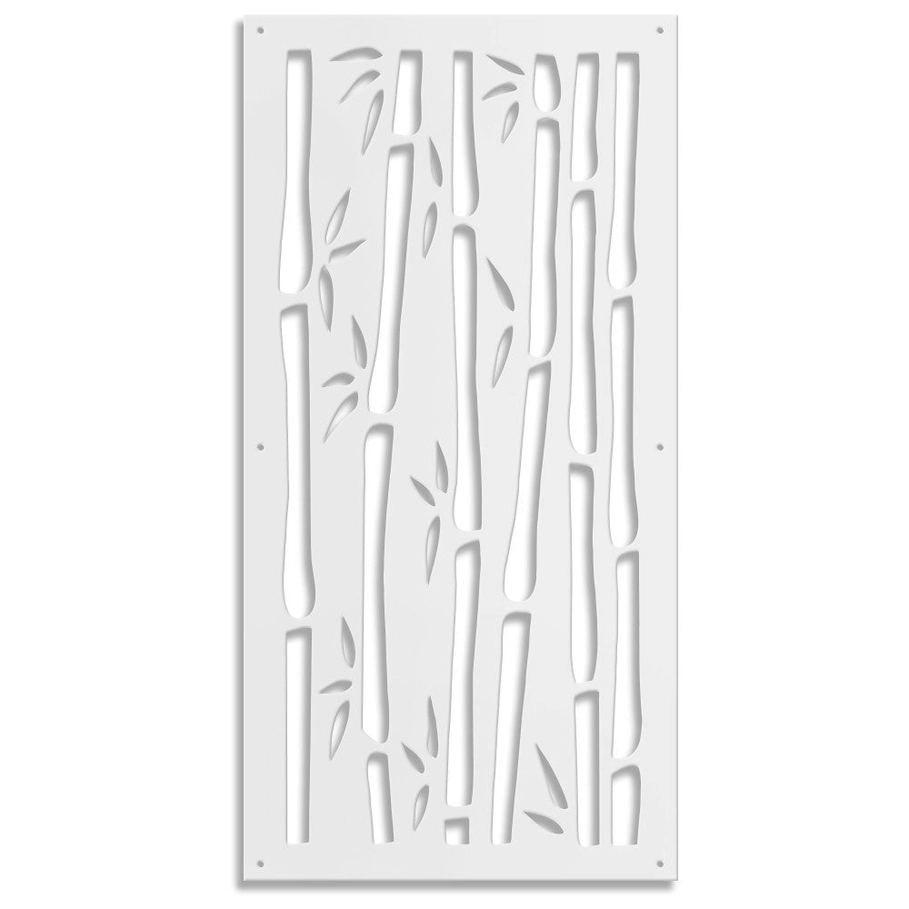 BAMBU - Pannello in PVC traforato - Parasole Colore: bianco, Misura: 73x148 cm