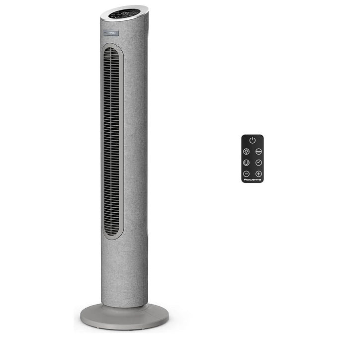 Rowenta ventilatore torre Eole Silence Force, 12 velocita', 20 dB, telecomando, oscillazione automatica, VU7050F0, blu scuro
