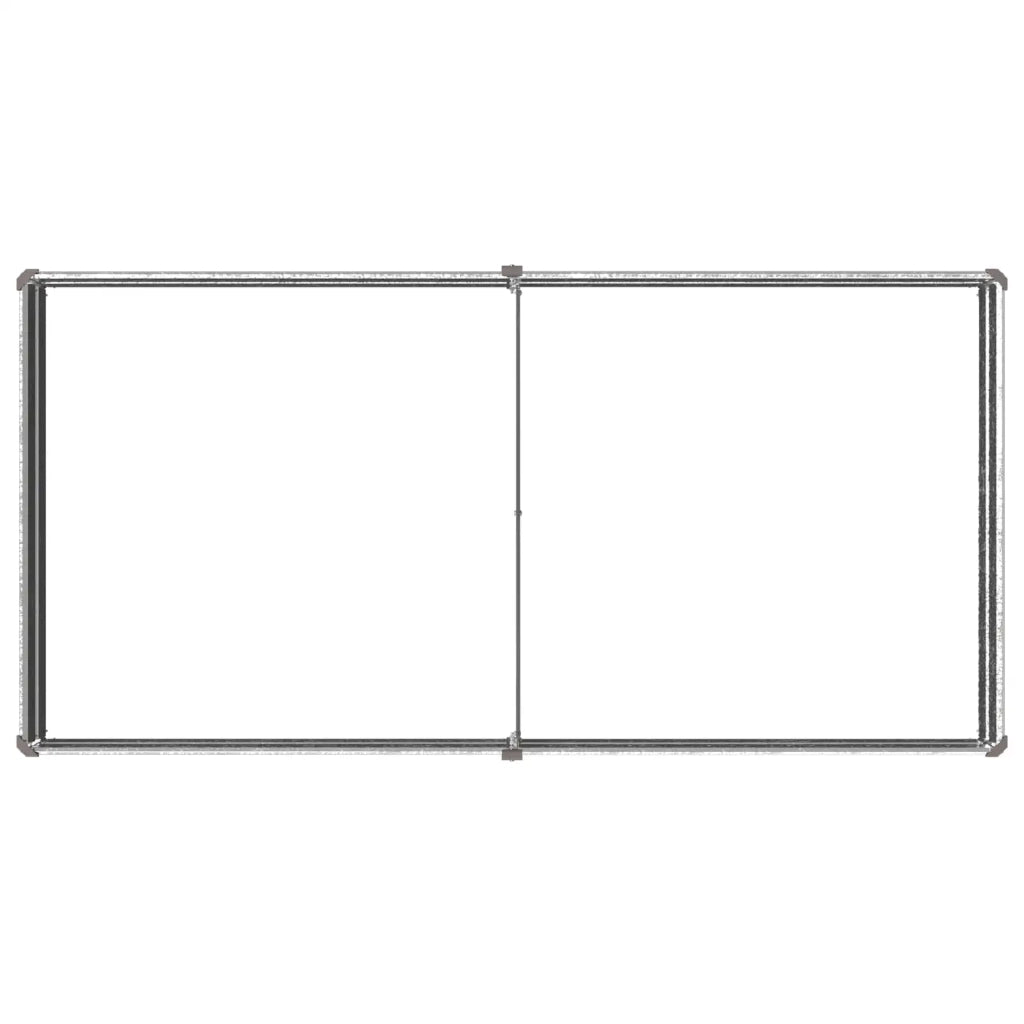 Letto rialzato da giardino Argento 160 x 80 x 24 cm 8006478