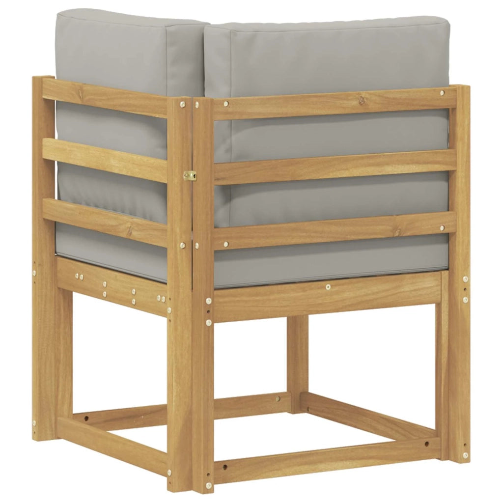 Set di divani da esterno Bianco e Grigio Chiaro 51 x 54 x 73 cm 901469