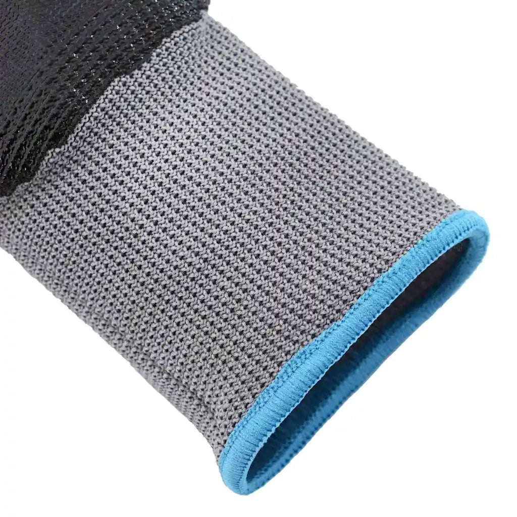 Guanti da Lavoro 12 pcs Grigio e Nero 9 / l Poliestere