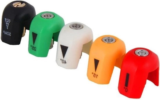 Set di 5 punte per aspirapolvere a alta pressione con connessione rapida per diverse tipi di aspirapolvere (0° 15° 25° 40° sapone)