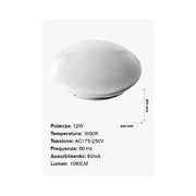 Trade Shop - Plafoniera Da Soffitto Faretto Led 12w Tondo Pannello Luce 1080lm 26cm Design Moderno -