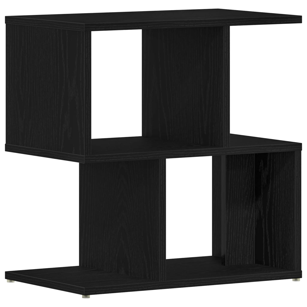 Comodino 2 pezzi Rovere Nero 50x30x51,5 cm Legno ingegnerizzato