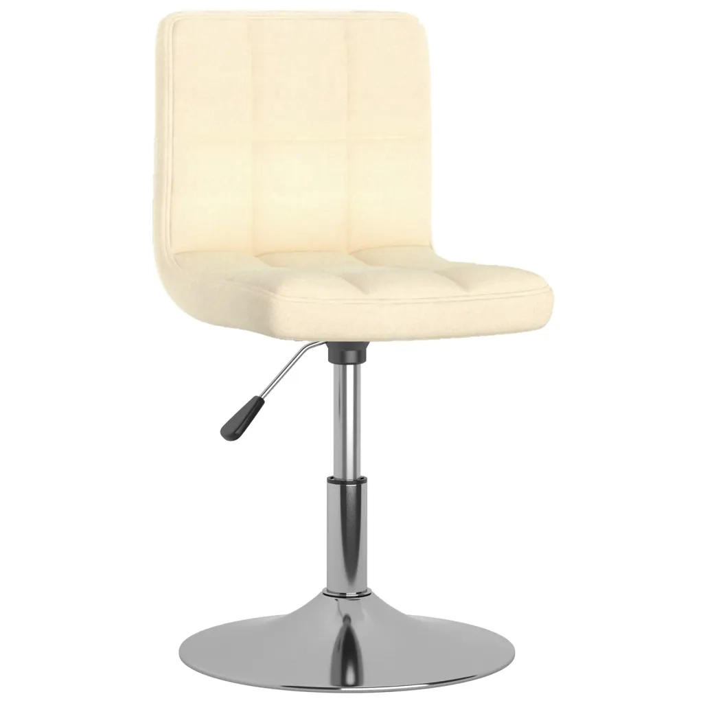 Sgabello da Bar Girevole Crema in Tessuto 334201