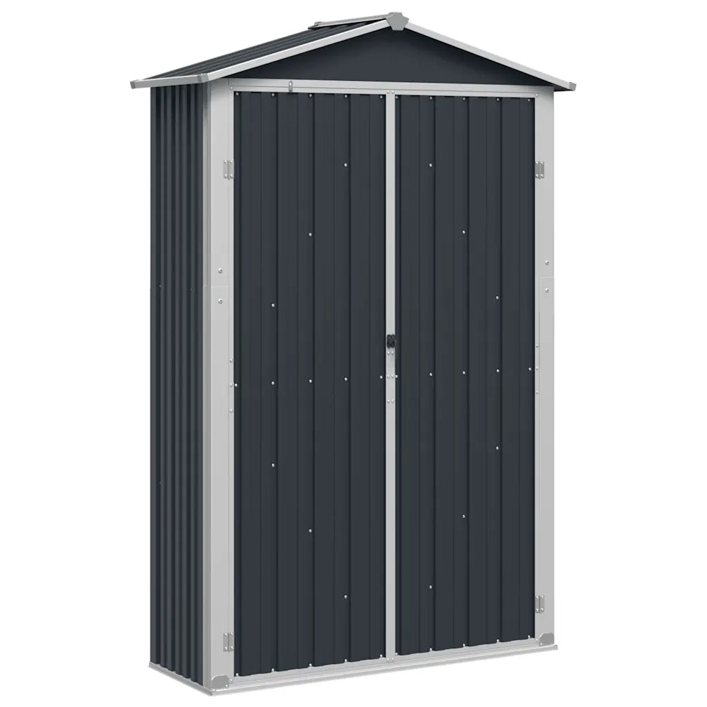 Capanno da Giardino Antracite 116x45x175cm in Acciaio Zincato 46303