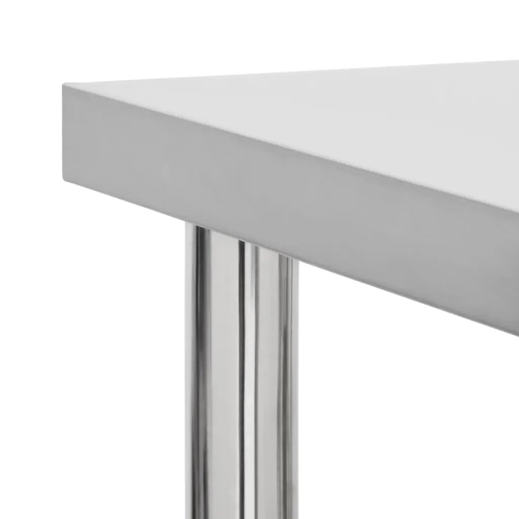 Tavolo da Lavoro Cucina con Ruote 60x30x85 cm in Acciaio Inox CFW3444532