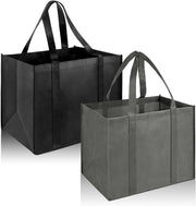 Borse da Spesa Rifiatabili Pieghevoli - 2 Pezzi, 41 x 33 x 26 cm, Multicolore
